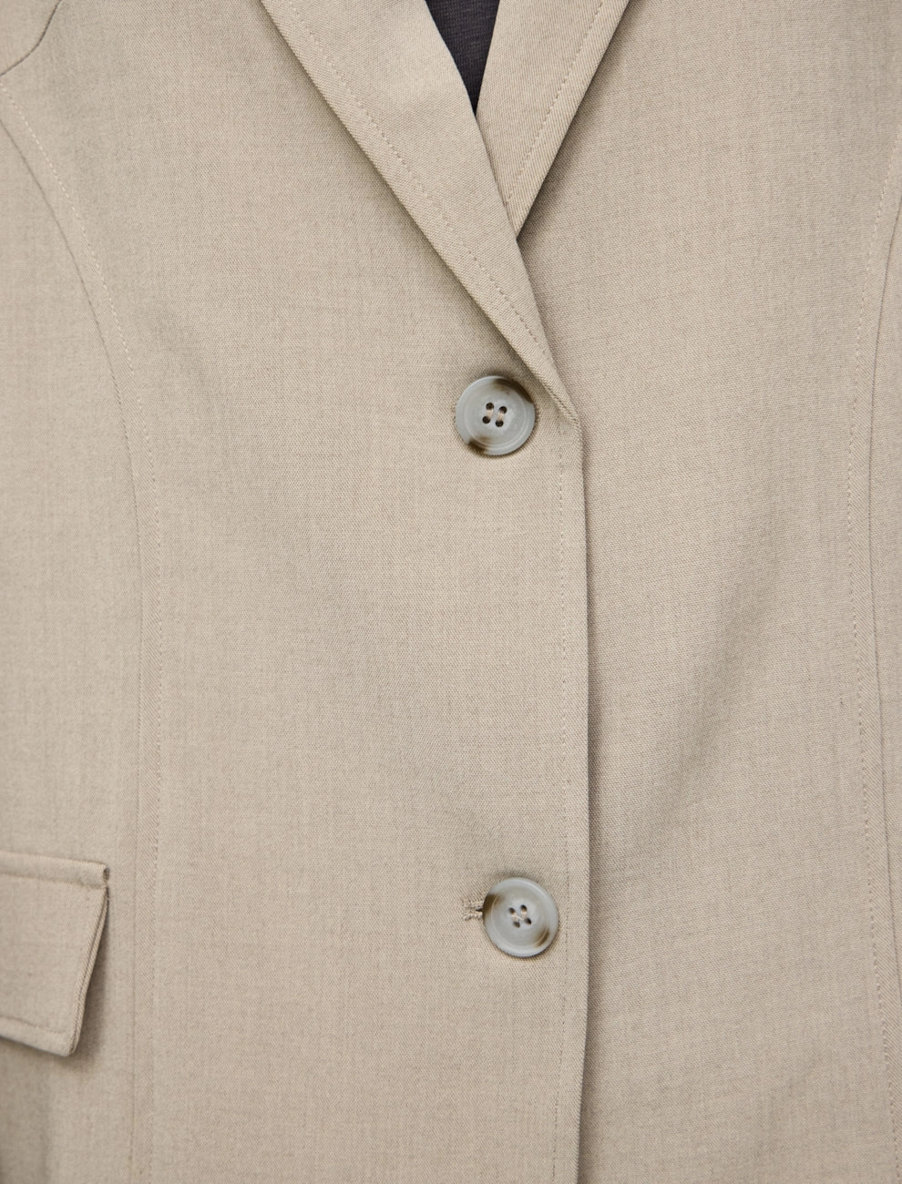 Бежевый жакет с содержанием льна фото 4