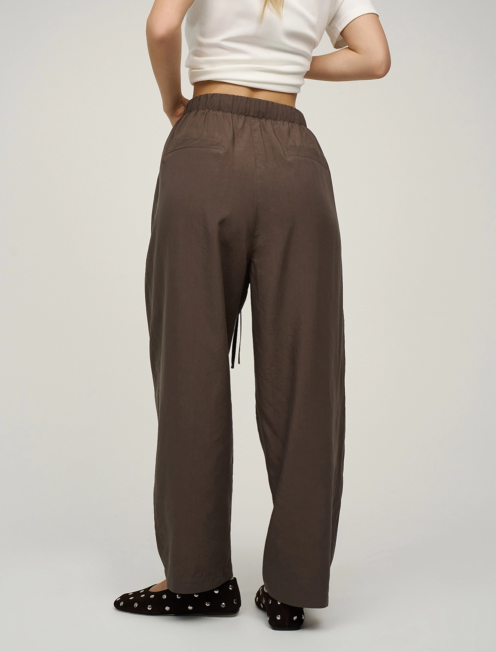 Брюки из  тенсела на резинке фото 4