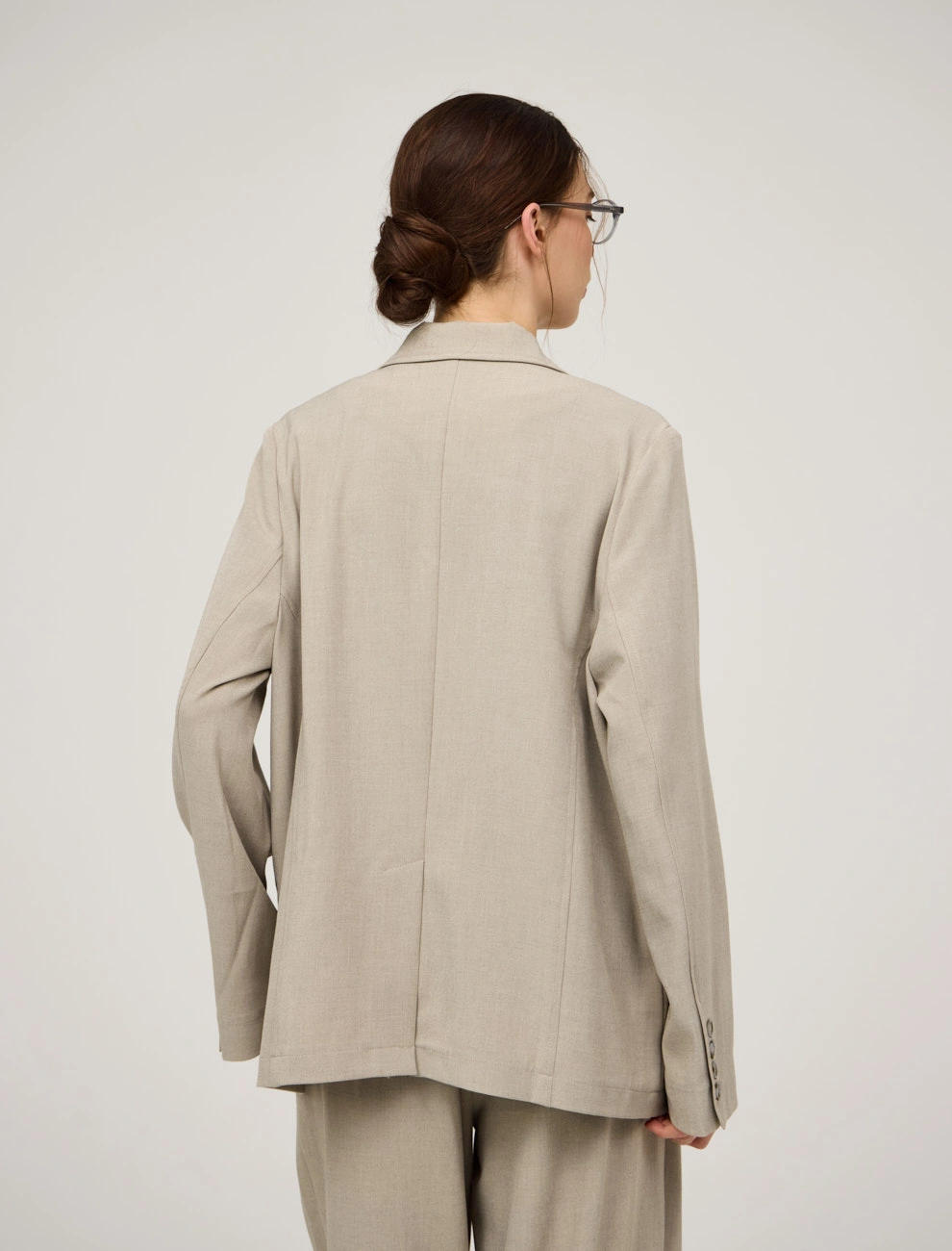 Бежевый жакет с содержанием льна фото 9
