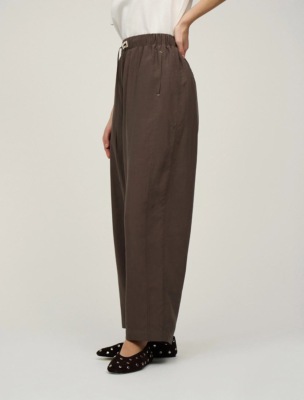 Брюки из  тенсела на резинке фото 3