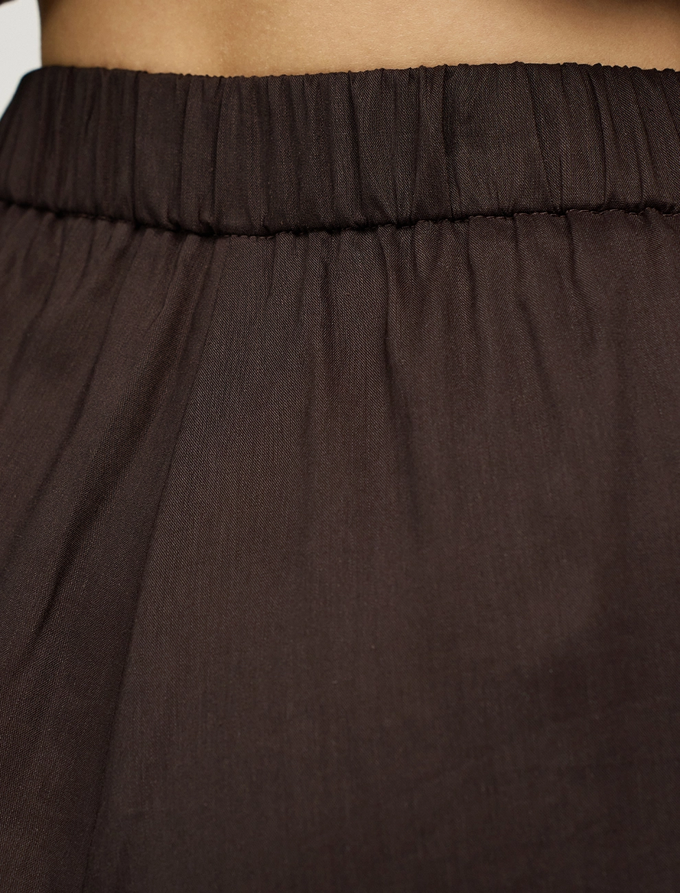 Коричневые брюки из крапивы прямого силуэта фото 6