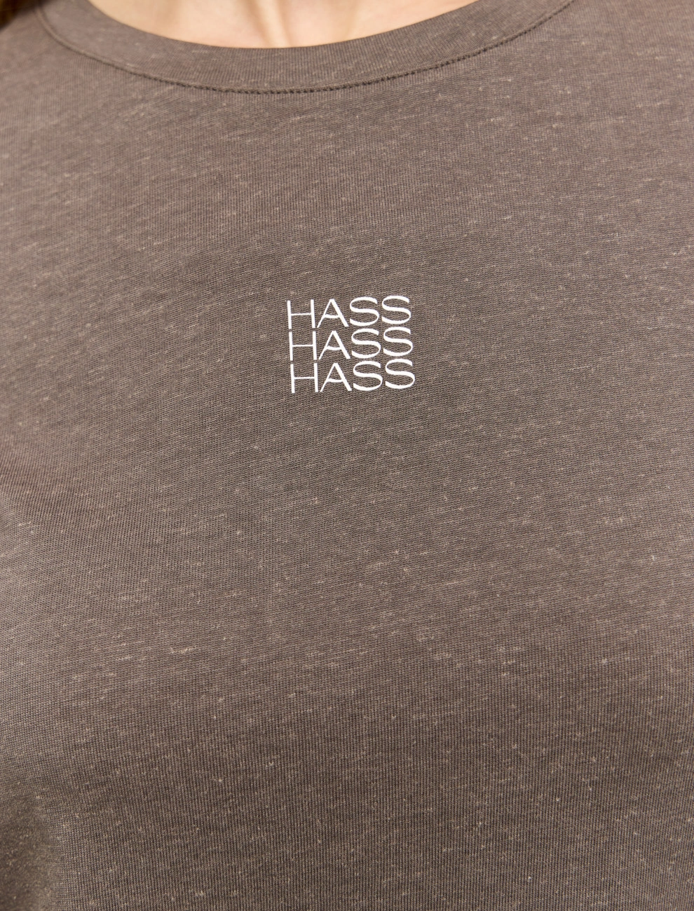 Коричневая футболка «HASSHASSHASS» фото 3